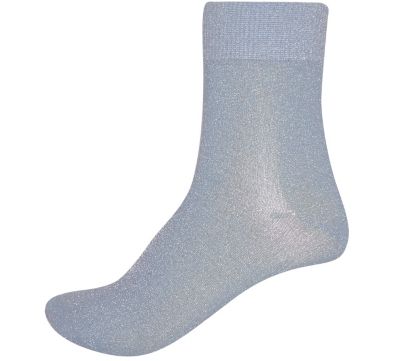 Blue glitter ankle socks